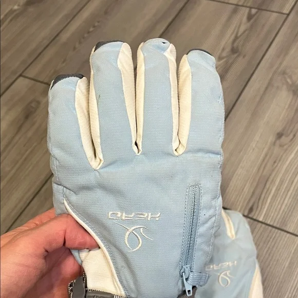 Women’s Head Blue and White Ski Gloves Size L - Picture 8 of 11